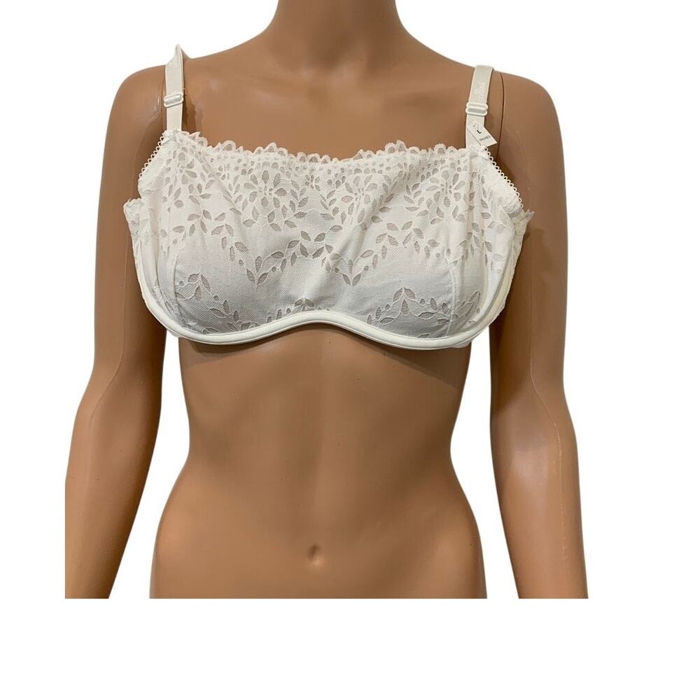 PINK Victoria’s Secret large Wink unlined lace scoop bra BC 3417